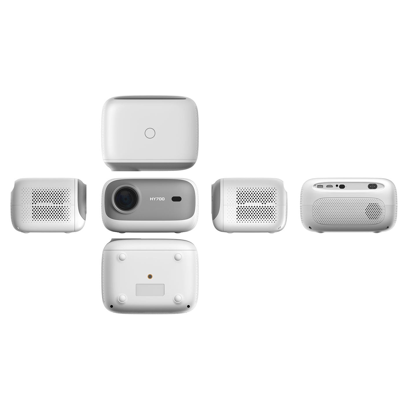 HY700 高清家庭投影機 250流明 支援藍牙 Wi-Fi 電動對焦 4k 投影機家用 (不包支架)